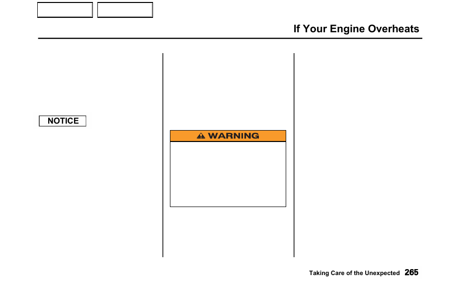If your engine overheats | Acura 2000 TL - Owner's Manual User Manual | Page 268 / 311