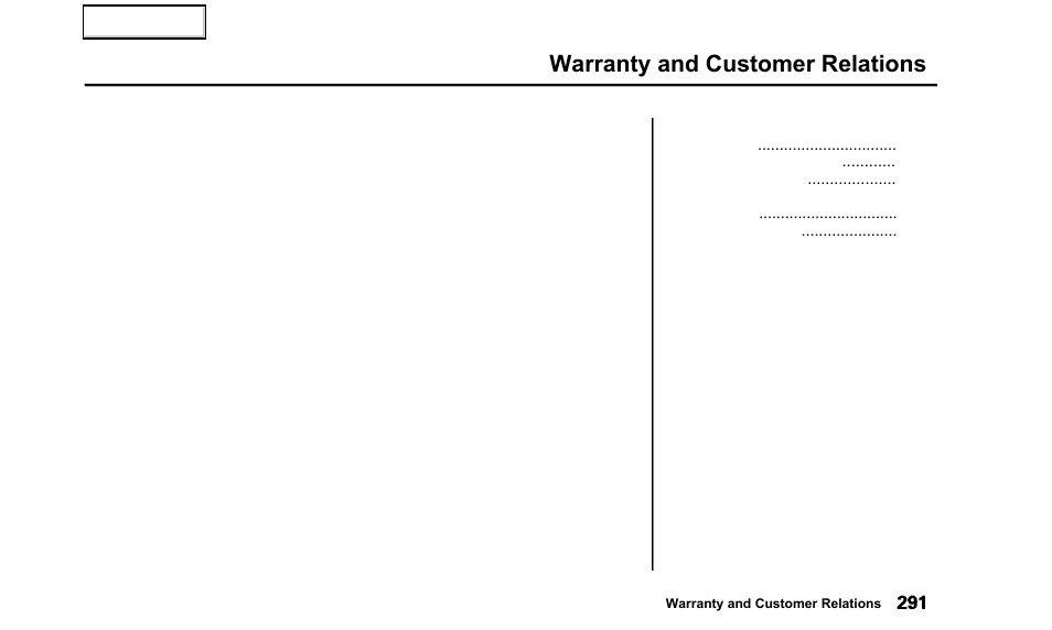 Warranty and customer relations | Acura 2000 TL - Owner's Manual User Manual | Page 294 / 311