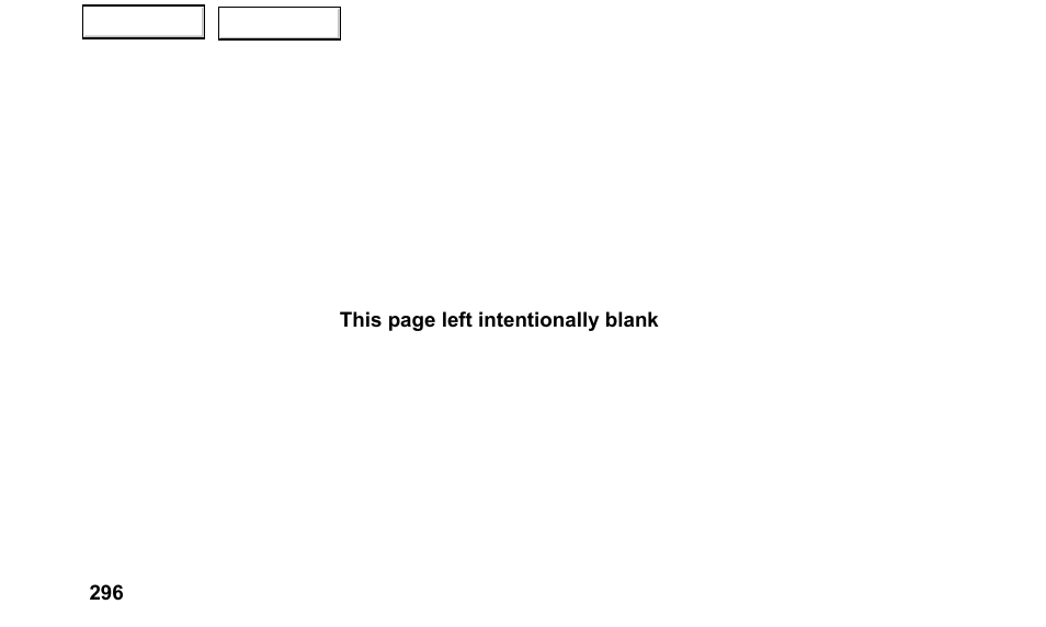 296 this page left intentionally blank | Acura 2000 TL - Owner's Manual User Manual | Page 299 / 311