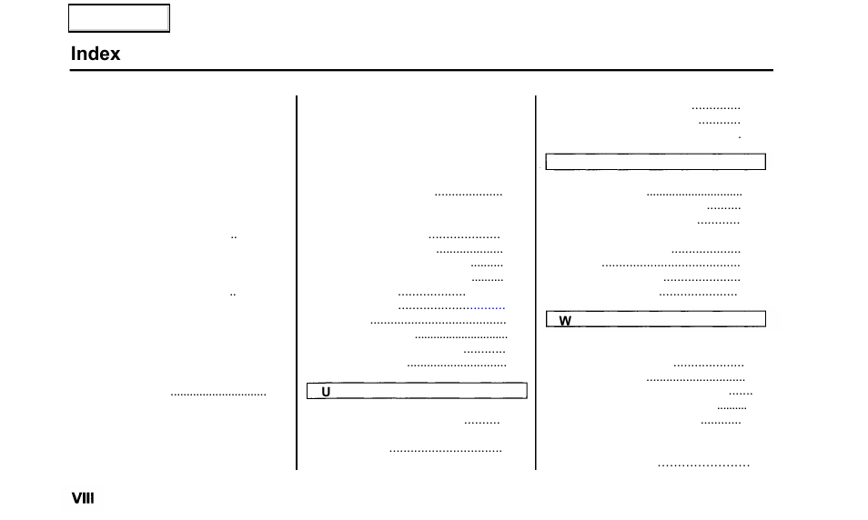 Index | Acura 2000 TL - Owner's Manual User Manual | Page 309 / 311