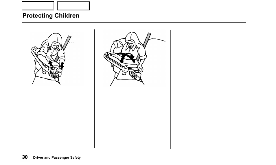 Protecting children | Acura 2000 TL - Owner's Manual User Manual | Page 33 / 311