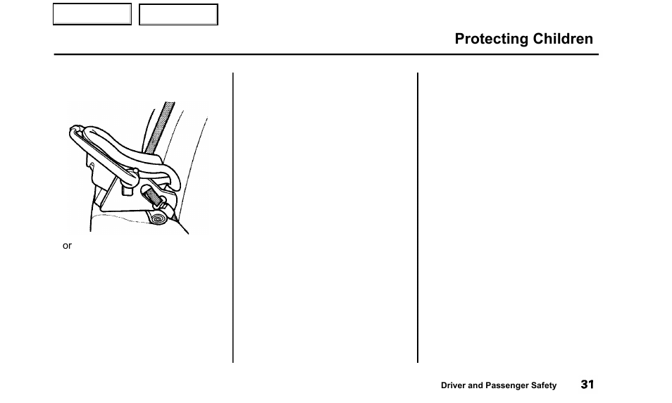 Protecting children | Acura 2000 TL - Owner's Manual User Manual | Page 34 / 311