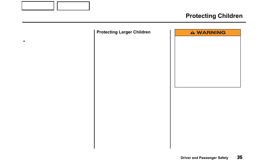 Protecting children | Acura 2000 TL - Owner's Manual User Manual | Page 38 / 311