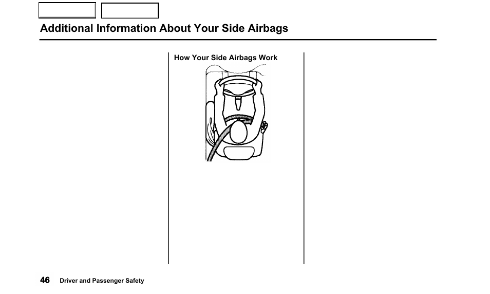 Additional information about your side airbags | Acura 2000 TL - Owner's Manual User Manual | Page 49 / 311
