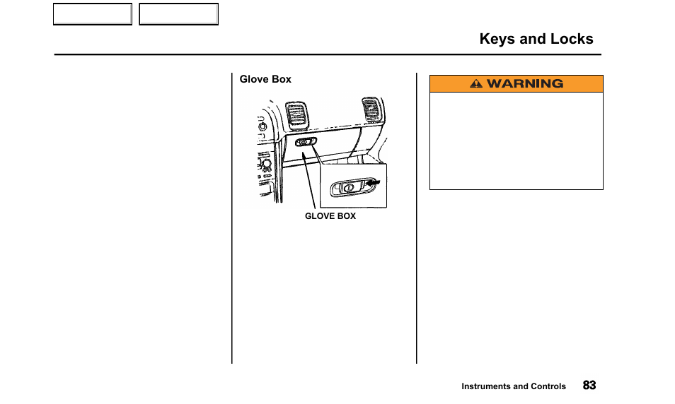 Keys and locks | Acura 2000 TL - Owner's Manual User Manual | Page 86 / 311