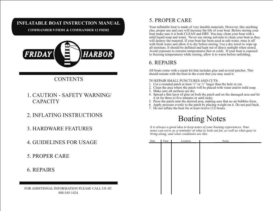 Advanced Elements FH302 User Manual | Page 7 / 8
