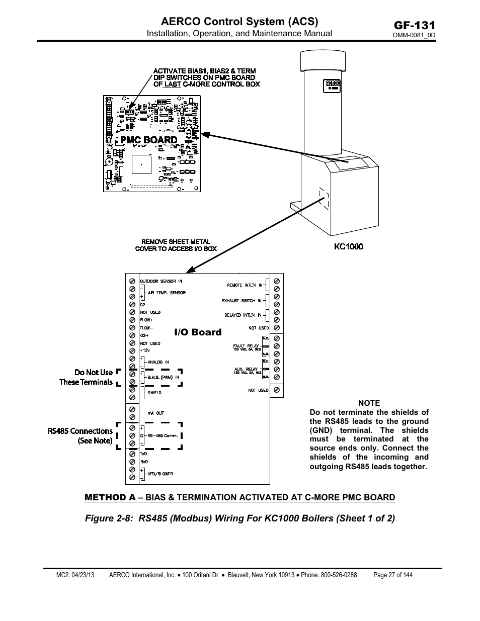Gf-131 aerco control system (acs) | AERCO Control System (ACS) User Manual | Page 27 / 144