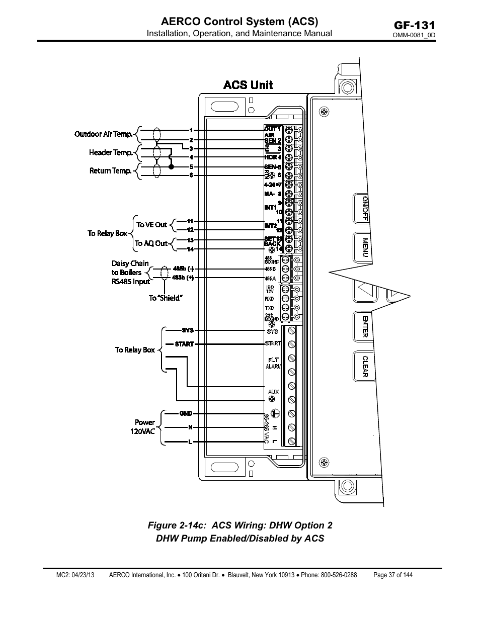 AERCO Control System (ACS) User Manual | Page 37 / 144