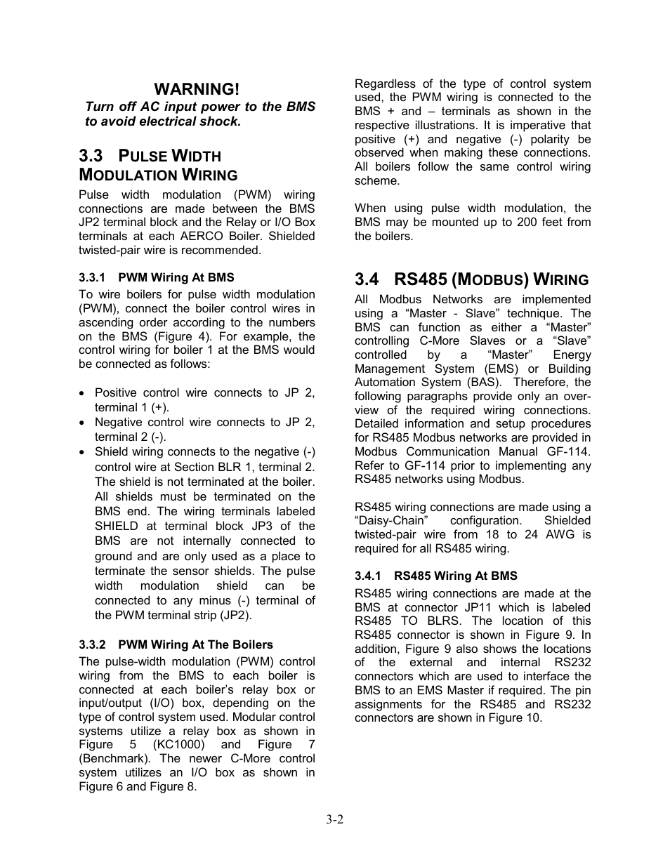 4 rs485 | AERCO BMS 168 User Manual | Page 12 / 86