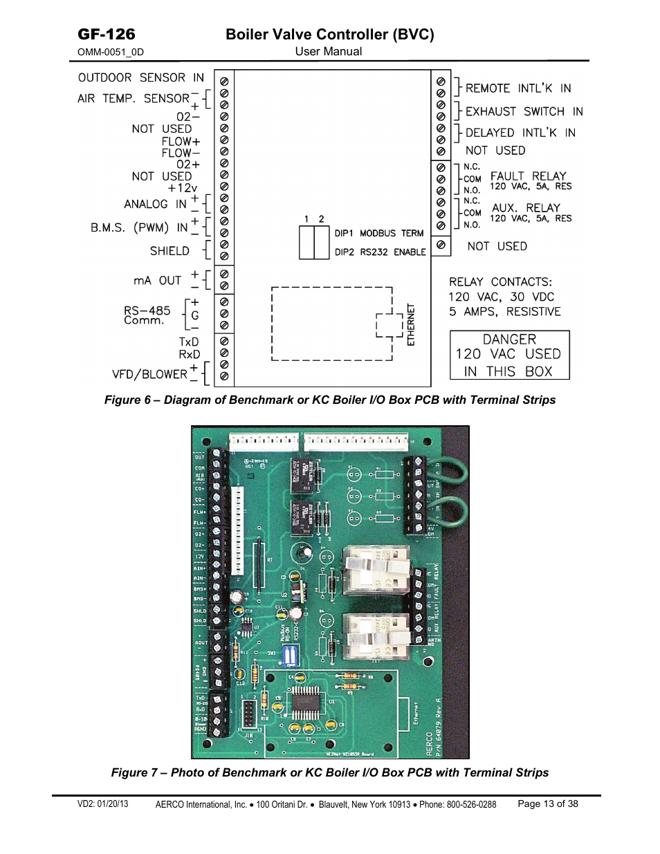 Gf-126 boiler valve controller (bvc) | AERCO Boiler Valve Controller (BVC) User Manual | Page 13 / 38