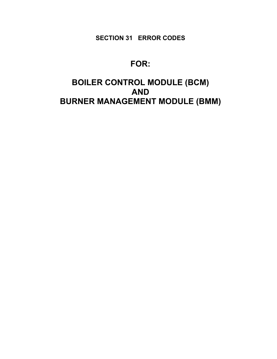 Section 31 error codes | AERCO XPC GATEWAY Communications User Manual | Page 188 / 193