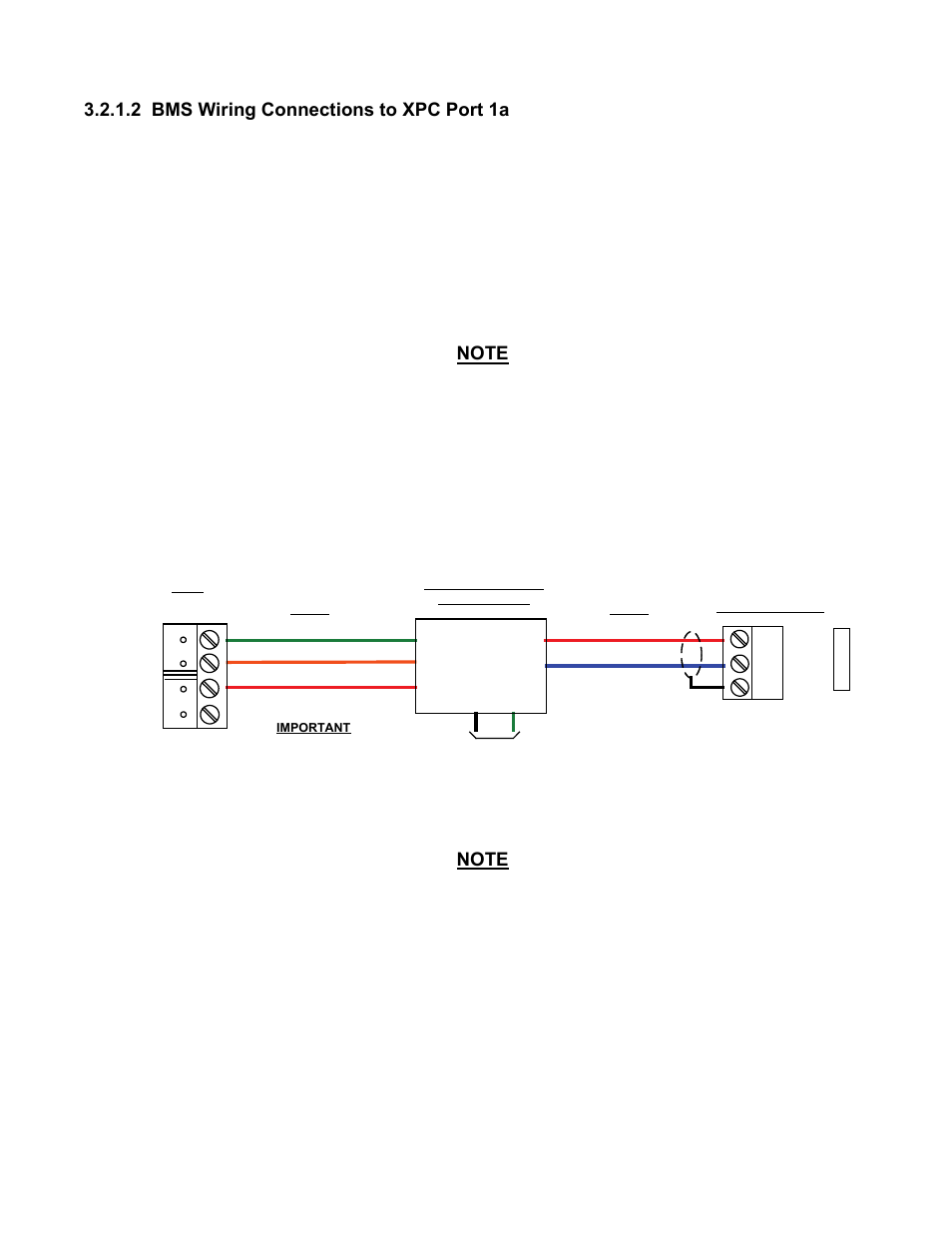 2 bms wiring connections to xpc port 1a, Gateway communications manual, Figure 3-6. port 1a wiring connections for bms | AERCO XPC GATEWAY Communications User Manual | Page 50 / 193