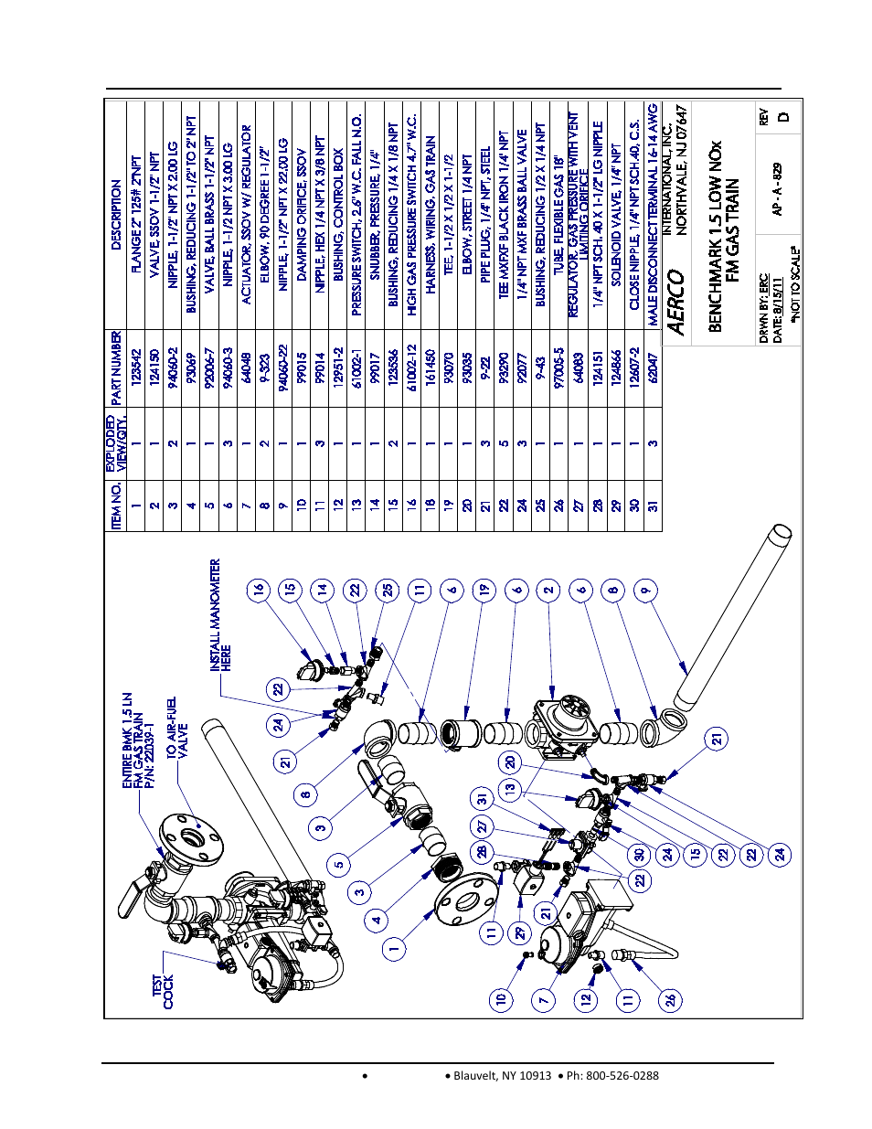 Benchmark 2.0ln low nox boiler, Gf-120 | AERCO BMK 1.5 LN October 2012 User Manual | Page 134 / 166