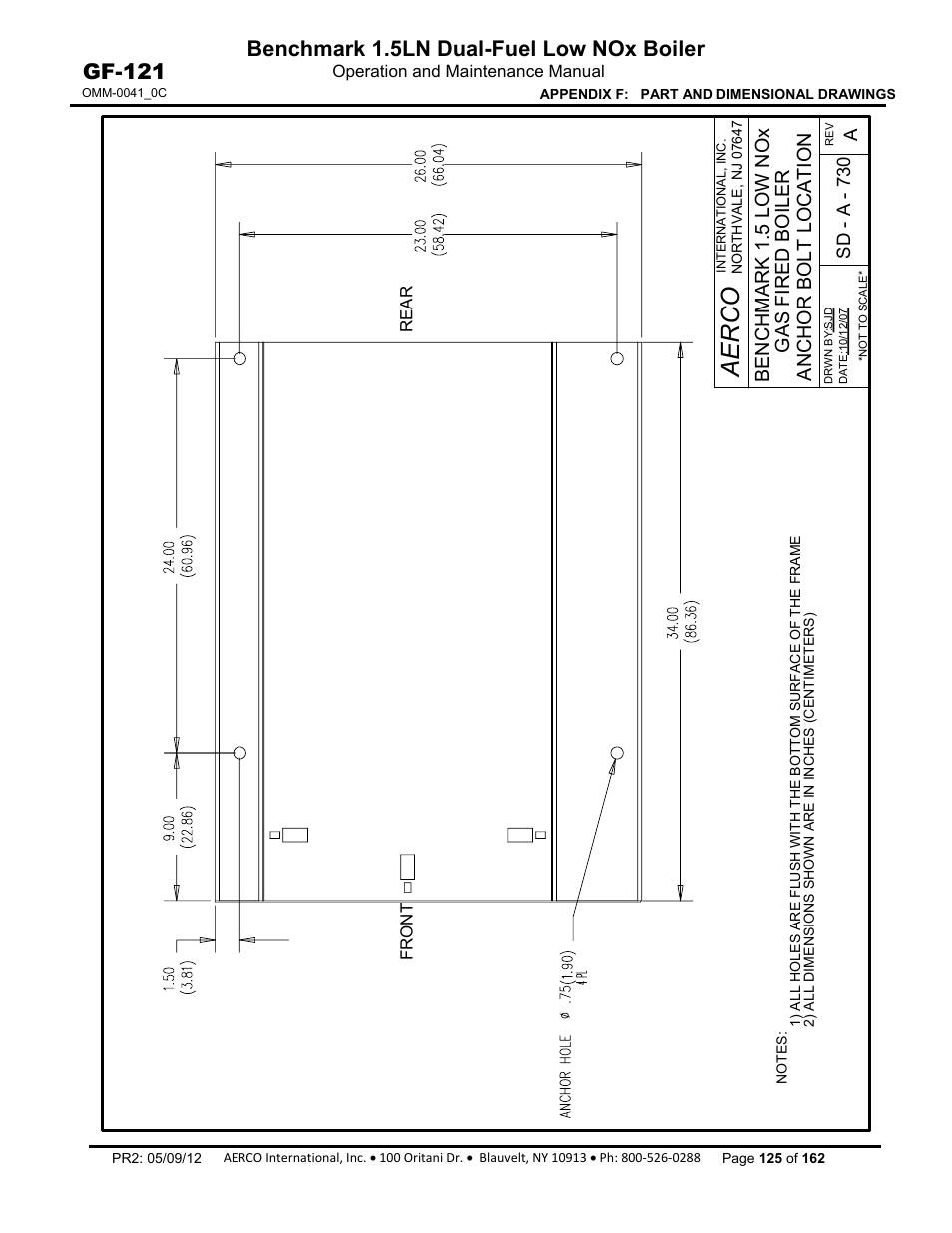 Aerco, Benchmark 1.5ln dual-fuel low nox boiler, Gf-121 | AERCO BMK 1.5 LN Dual Fuel Feb 2013 User Manual | Page 125 / 162
