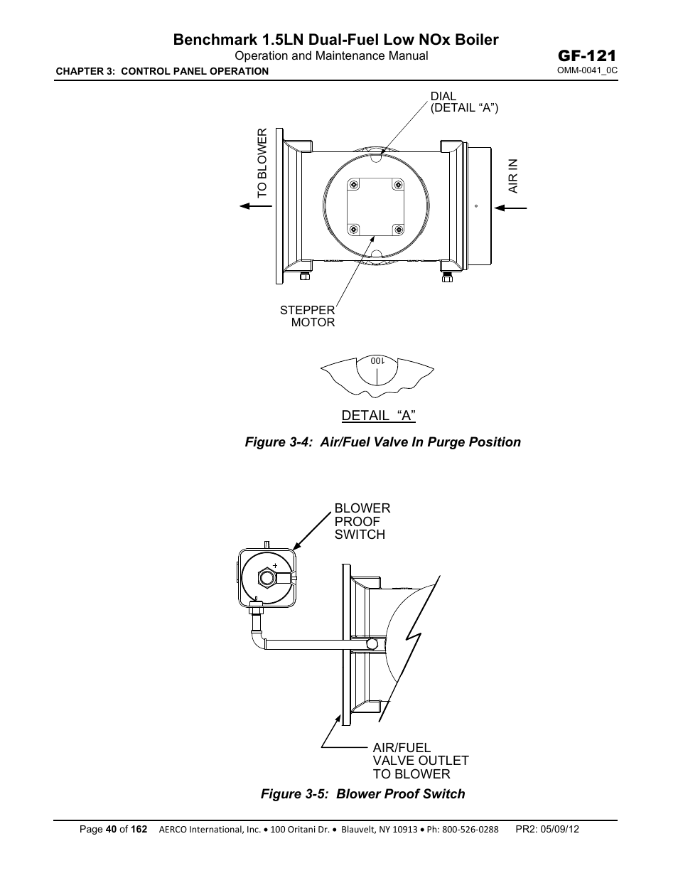 Benchmark 1.5ln dual-fuel low nox boiler, Gf-121 | AERCO BMK 1.5 LN Dual Fuel Feb 2013 User Manual | Page 40 / 162