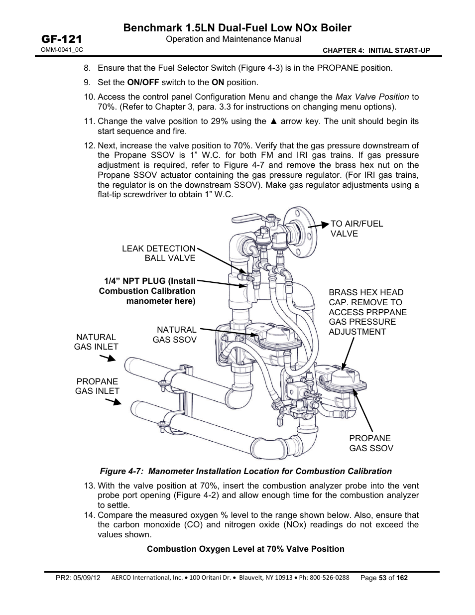 Benchmark 1.5ln dual-fuel low nox boiler, Gf-121 | AERCO BMK 1.5 LN Dual Fuel Feb 2013 User Manual | Page 53 / 162