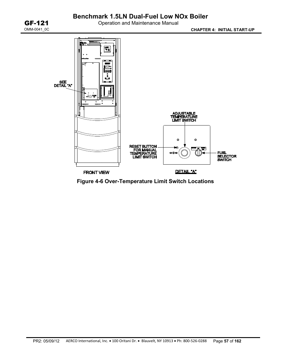 Benchmark 1.5ln dual-fuel low nox boiler, Gf-121 | AERCO BMK 1.5 LN Dual Fuel Feb 2013 User Manual | Page 57 / 162