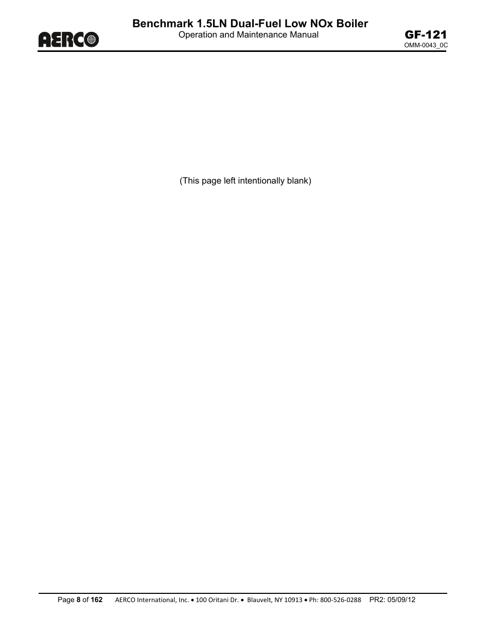 AERCO BMK 1.5 LN Dual Fuel Feb 2013 User Manual | Page 8 / 162