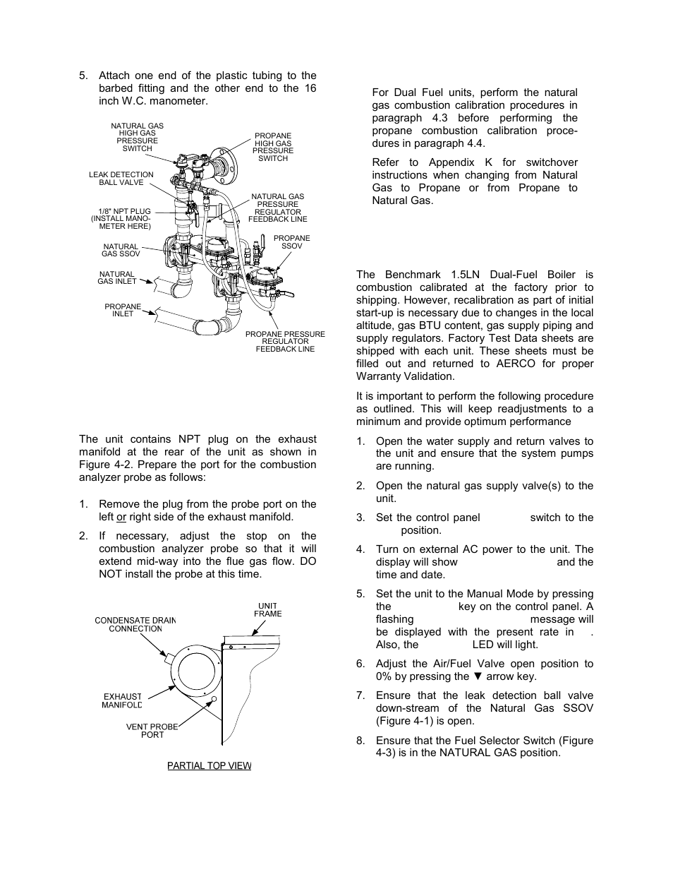 Initial start-up | AERCO BMK 1.5 LN Dual Fuel June 2010 User Manual | Page 34 / 139
