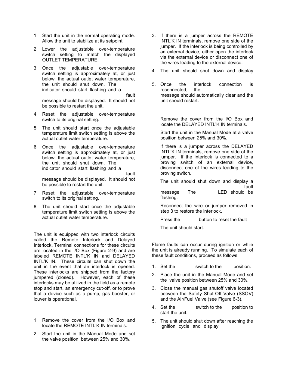 Safety device testing | AERCO BMK 1.5 LN Dual Fuel June 2010 User Manual | Page 52 / 139