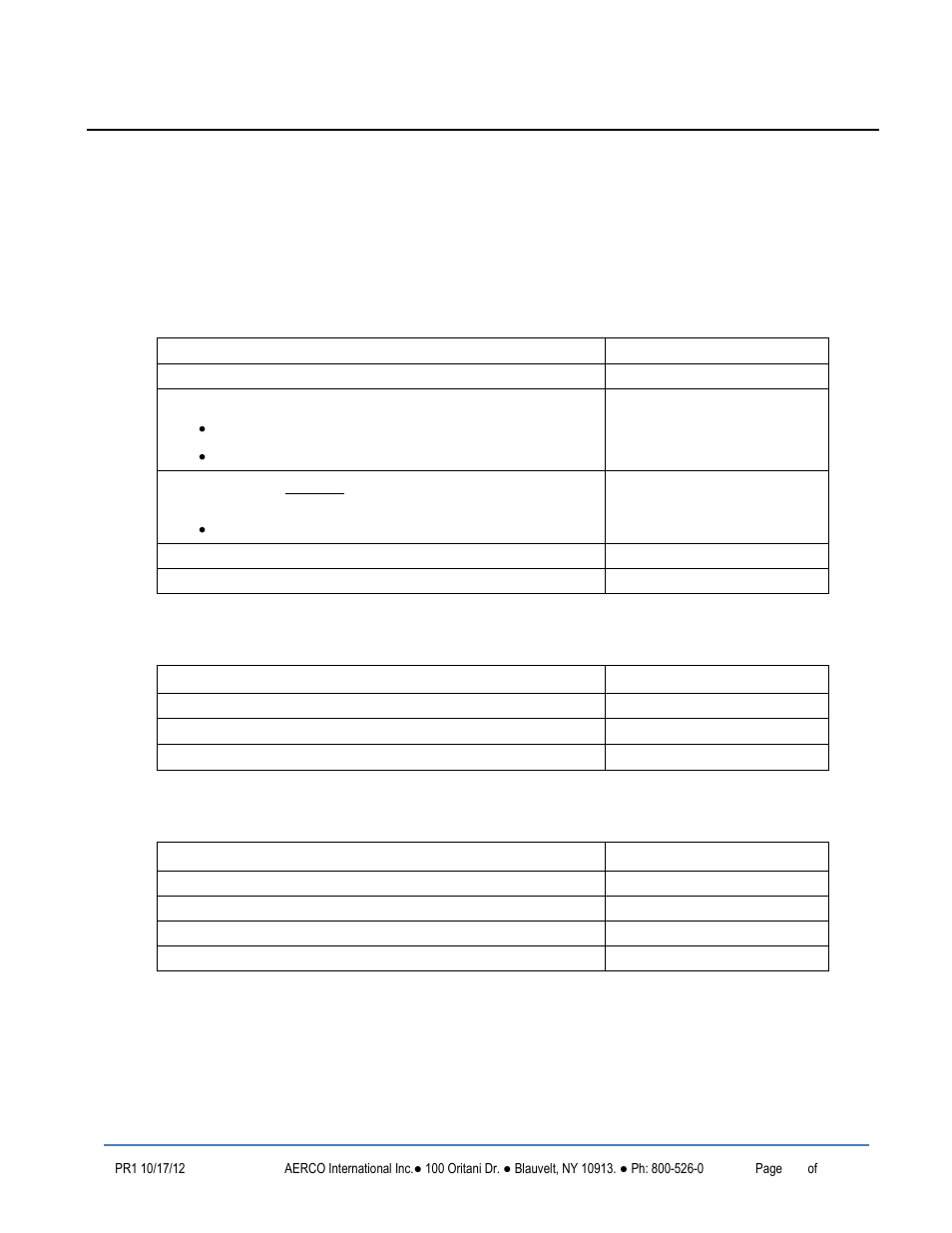 Appendix k: recommended spare parts lists, Gf-123, Benchmark 2.0ln low nox boiler | AERCO BMK 2.0 LN October 2012 User Manual | Page 167 / 172