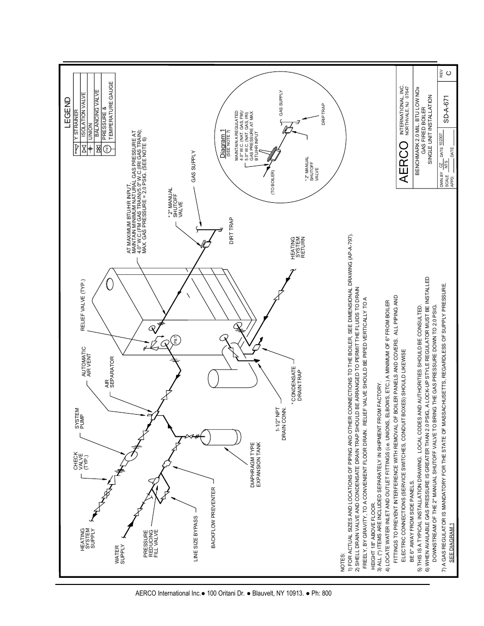 Aerco, Benchmark 2.0ln low nox boiler, Gf-123 | Appendix g, Legend | AERCO BMK 2.0 LN Natural Gas (SN G-11-1861 and above) User Manual | Page 150 / 170