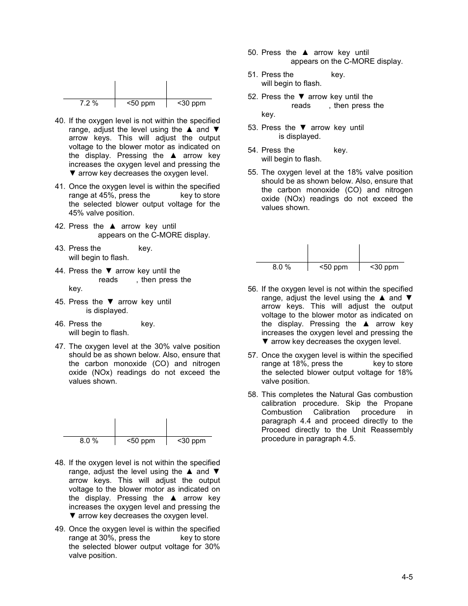 Initial start-up | AERCO BMK 2.0 LN Nat. Gas June 2010 User Manual | Page 39 / 125