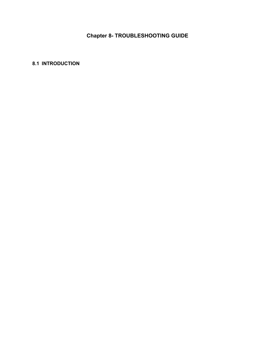 Chapter 8 troubleshooting guide, 1 introduction, Troubleshooting | AERCO BMK 2.0 LN Natural Gas 2008 User Manual | Page 53 / 111