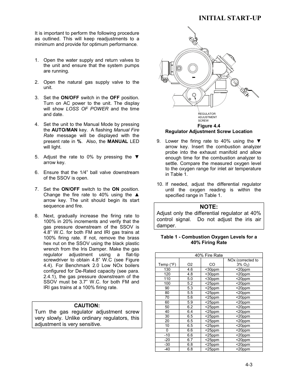 Initial start-up | AERCO BMK 2.0 LN Nat. Gas User Manual | Page 33 / 112