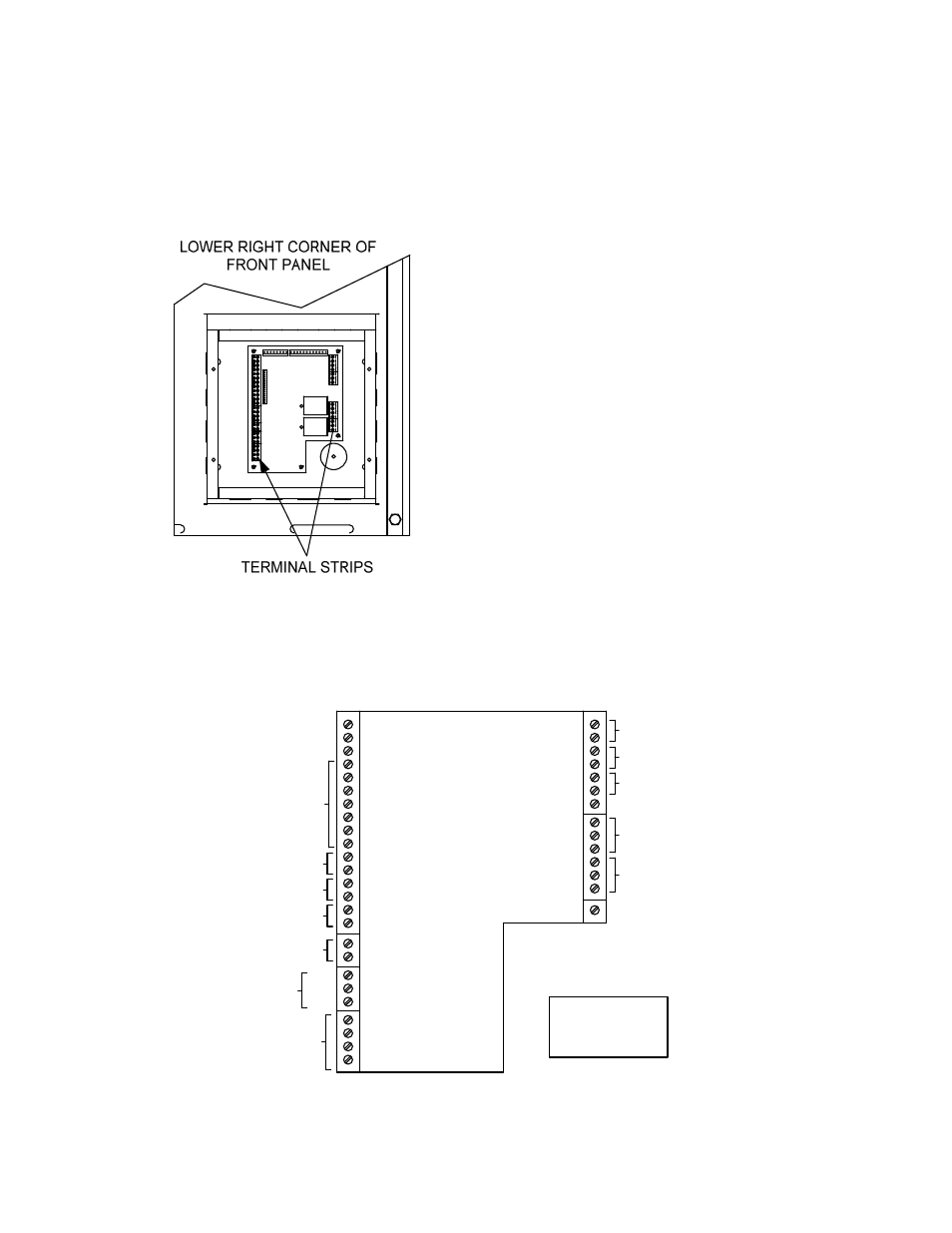 Figure 2.7, 6 mode of operation and field control wiring, Figure 2.8 | I/o box terminal location, 1 constant setpoint mode, 2 indoor/outdoor reset mode, Installation | AERCO BMK 2.0 LN for Mass. only User Manual | Page 18 / 114