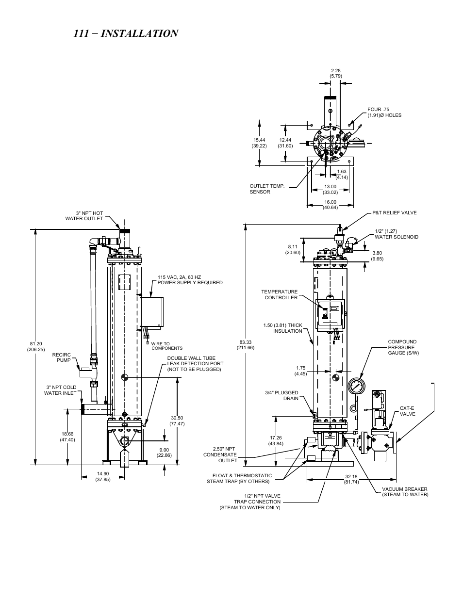 He- 111 − installation | AERCO SWDW68 U-Tube Double-Wall Heaters w/ECS User Manual | Page 12 / 109