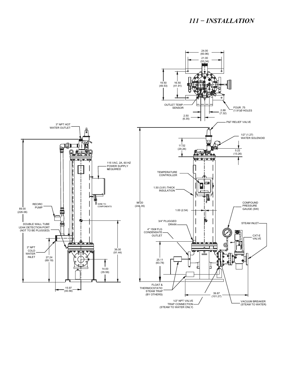 He- 111 − installation | AERCO SWDW68 U-Tube Double-Wall Heaters w/ECS User Manual | Page 13 / 109