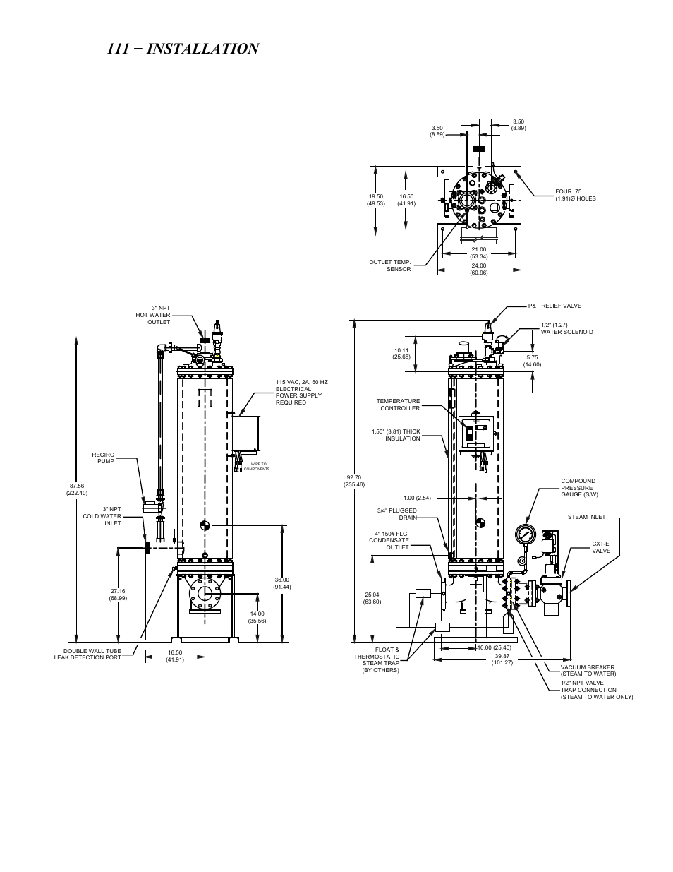 He- 111 − installation | AERCO SWDW68 U-Tube Double-Wall Heaters w/ECS User Manual | Page 14 / 109