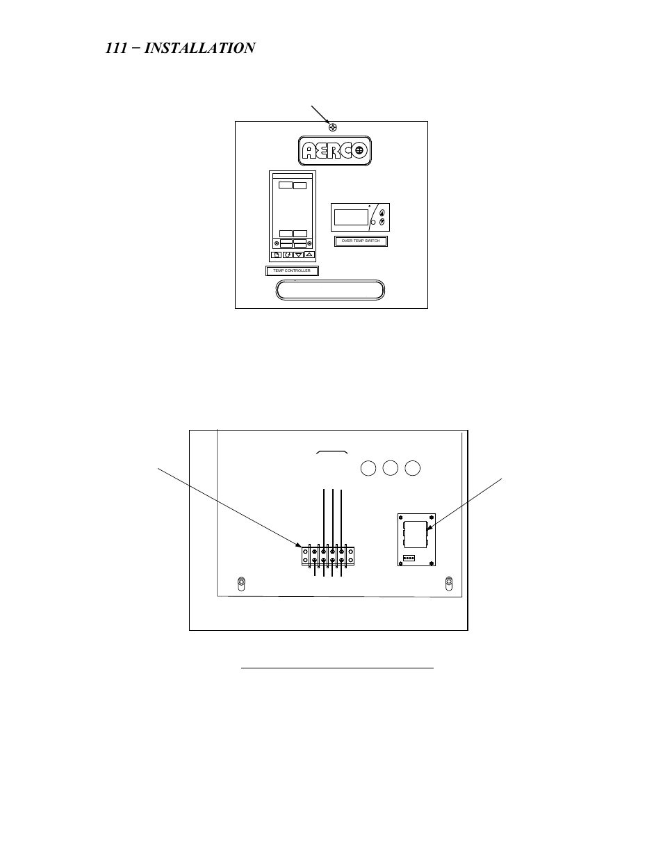 2 connecting ac power to the control box, 3 wiring the cxt-e actuator, He- 111 − installation | Tm pt.no, Pt.no | AERCO SWDW68 U-Tube Double-Wall Heaters w/ECS User Manual | Page 18 / 109