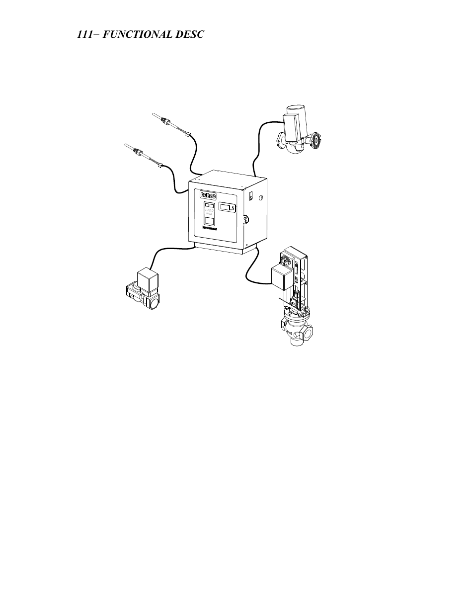 3 electronic control system, 1 ecs block diagram, He– 111− functional description | AERCO SWDW68 U-Tube Double-Wall Heaters w/ECS User Manual | Page 24 / 109