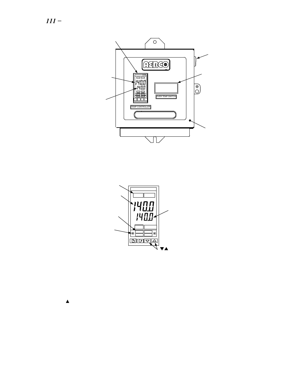 O figure 5-1, He- 111 − operation, Figure 5-1. control box | Figure 5-2. temperature controller | AERCO SWDW68 U-Tube Double-Wall Heaters w/ECS User Manual | Page 36 / 109