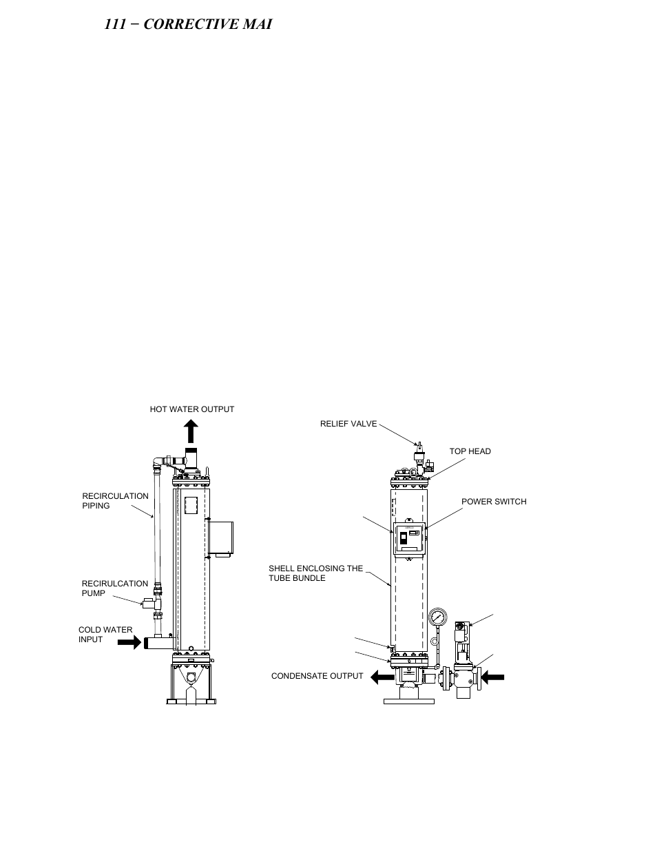 6 recirculation pump replacement, He- 111 − corrective maintenance, Caution | AERCO SWDW68 U-Tube Double-Wall Heaters w/ECS User Manual | Page 70 / 109