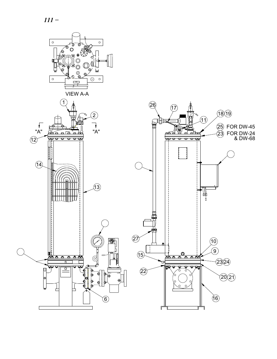 He- 111 − disassembly and reassembly | AERCO SWDW68 U-Tube Double-Wall Heaters w/ECS User Manual | Page 82 / 109