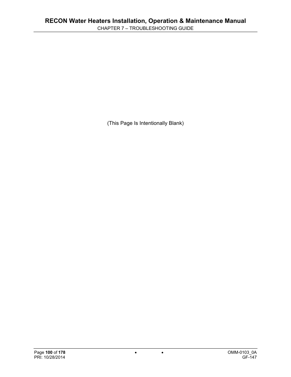 AERCO RECON 1000 User Manual | Page 100 / 178