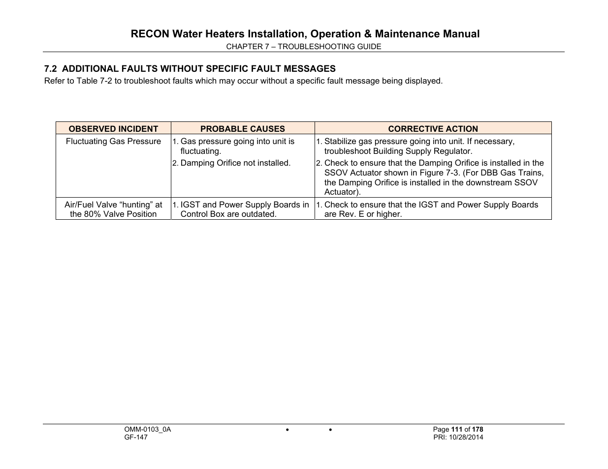 AERCO RECON 1000 User Manual | Page 111 / 178