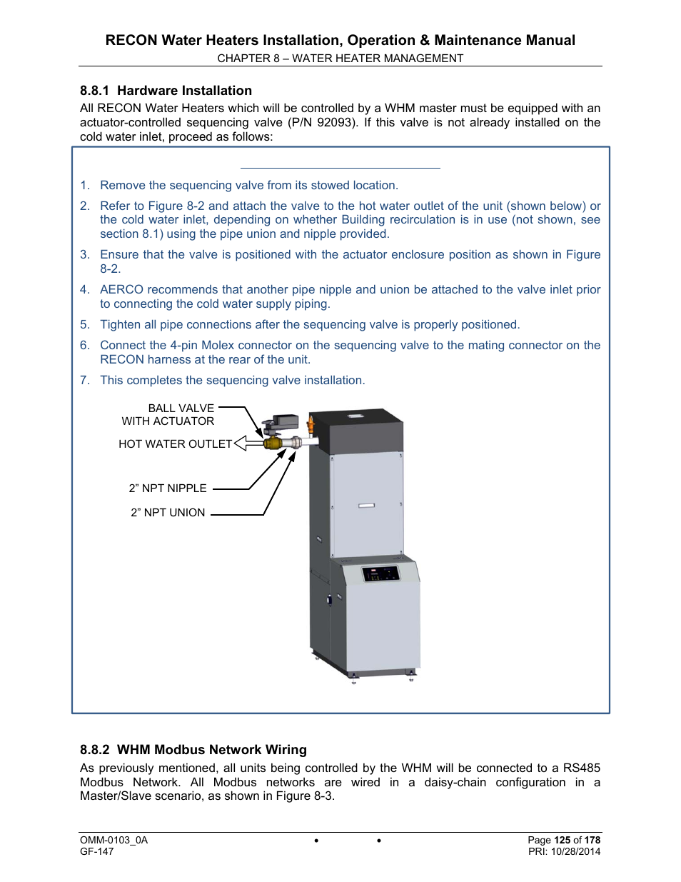 AERCO RECON 1000 User Manual | Page 125 / 178