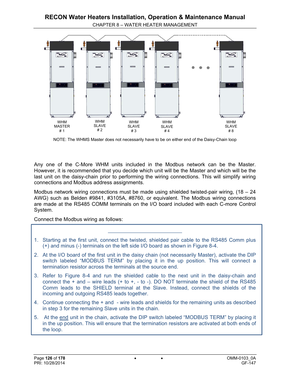 AERCO RECON 1000 User Manual | Page 126 / 178