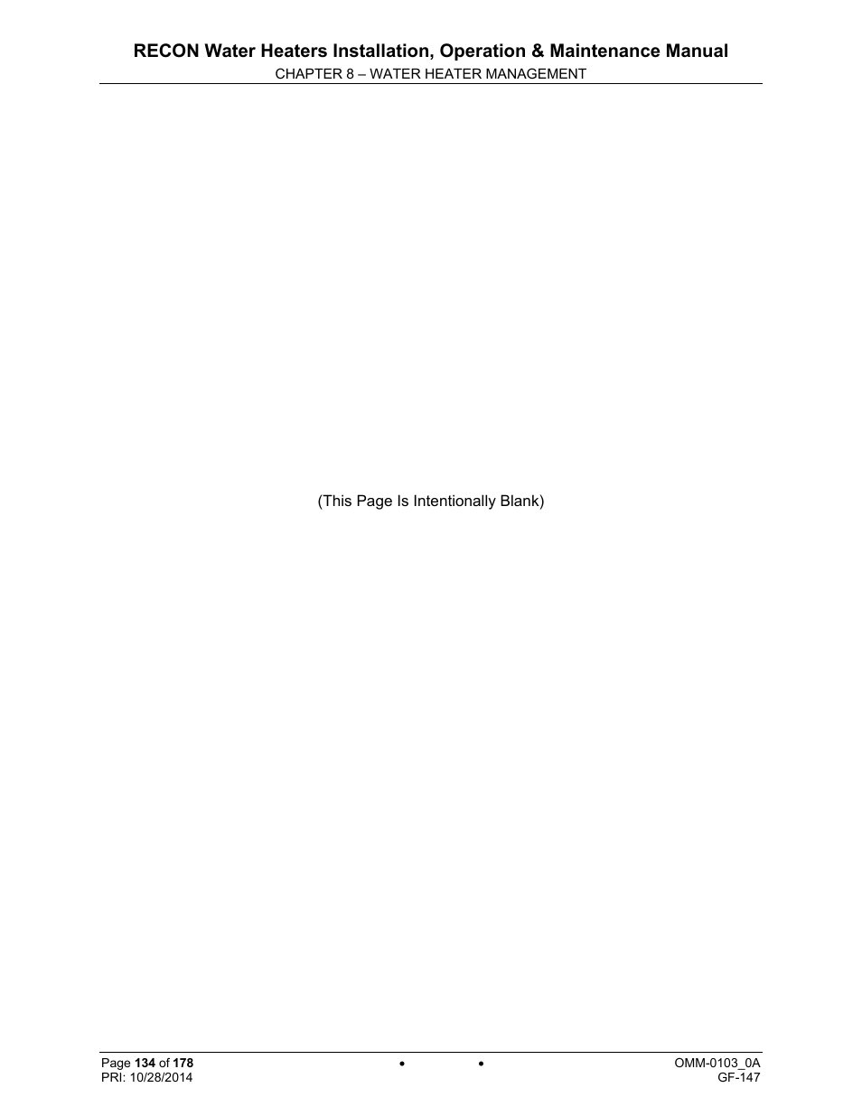 AERCO RECON 1000 User Manual | Page 134 / 178