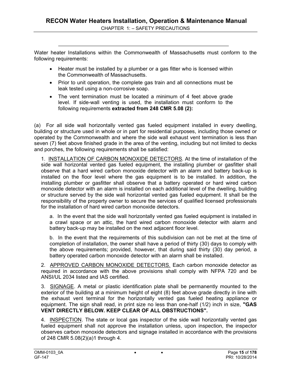 AERCO RECON 1000 User Manual | Page 15 / 178