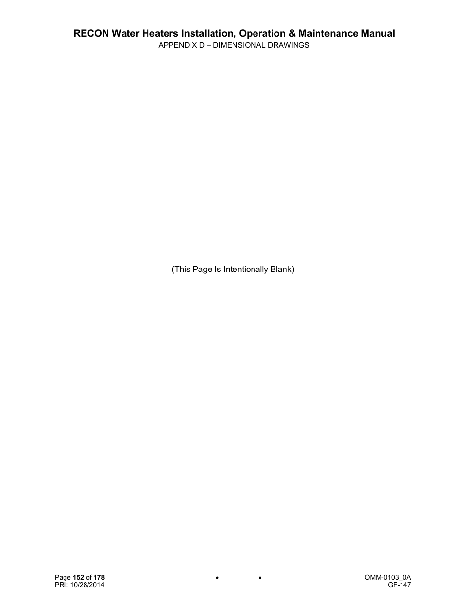 AERCO RECON 1000 User Manual | Page 152 / 178