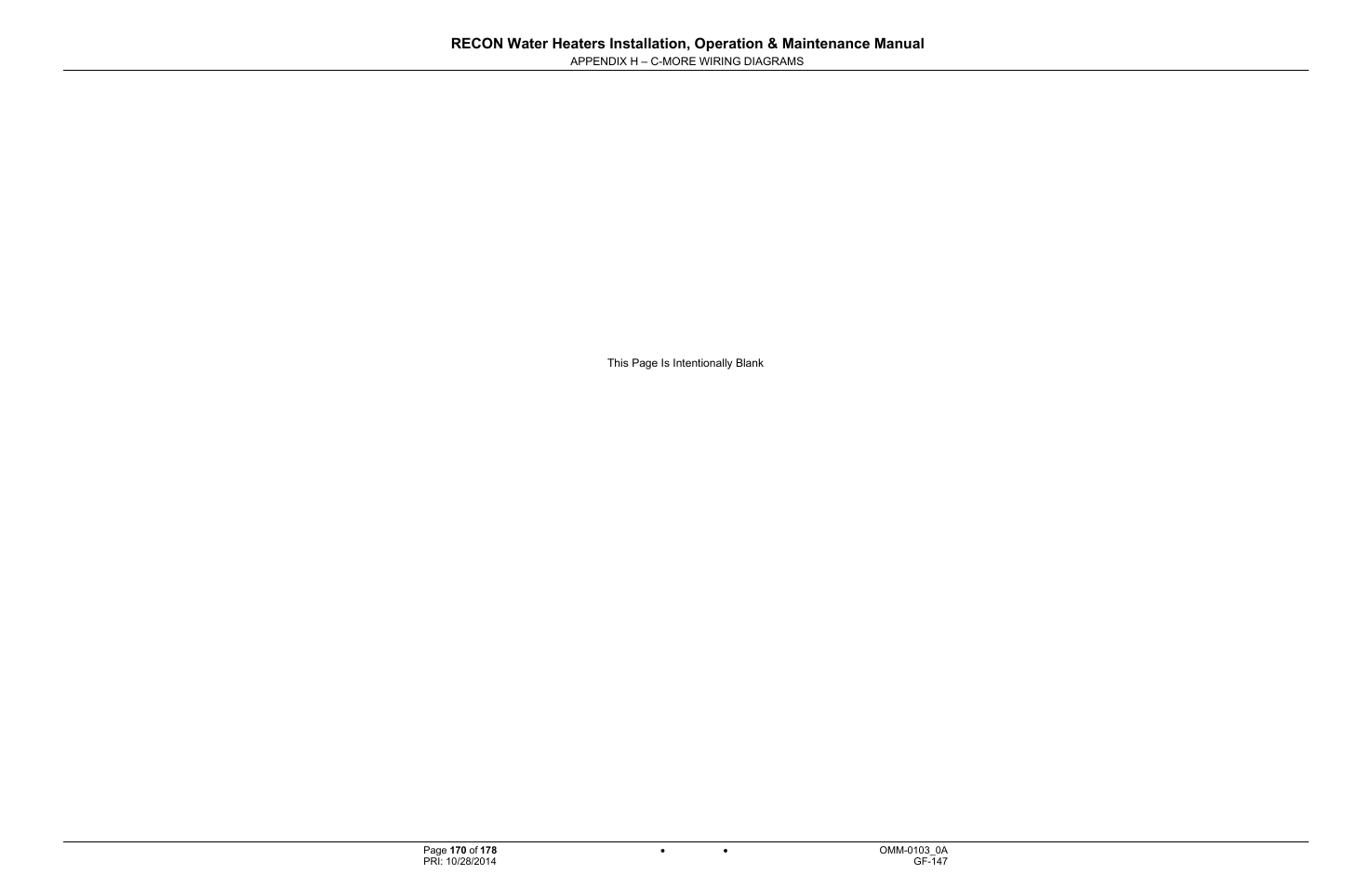 AERCO RECON 1000 User Manual | Page 170 / 178