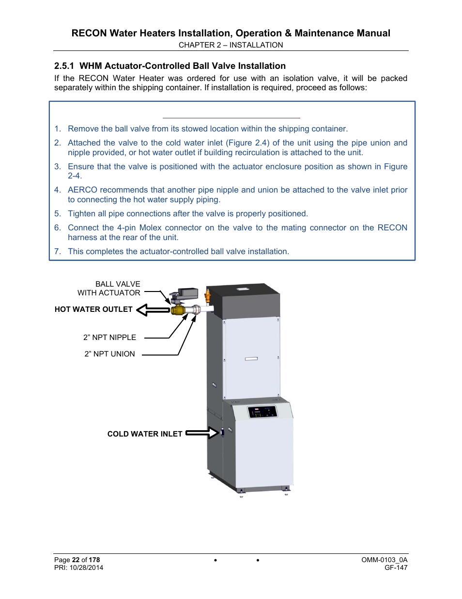 AERCO RECON 1000 User Manual | Page 22 / 178