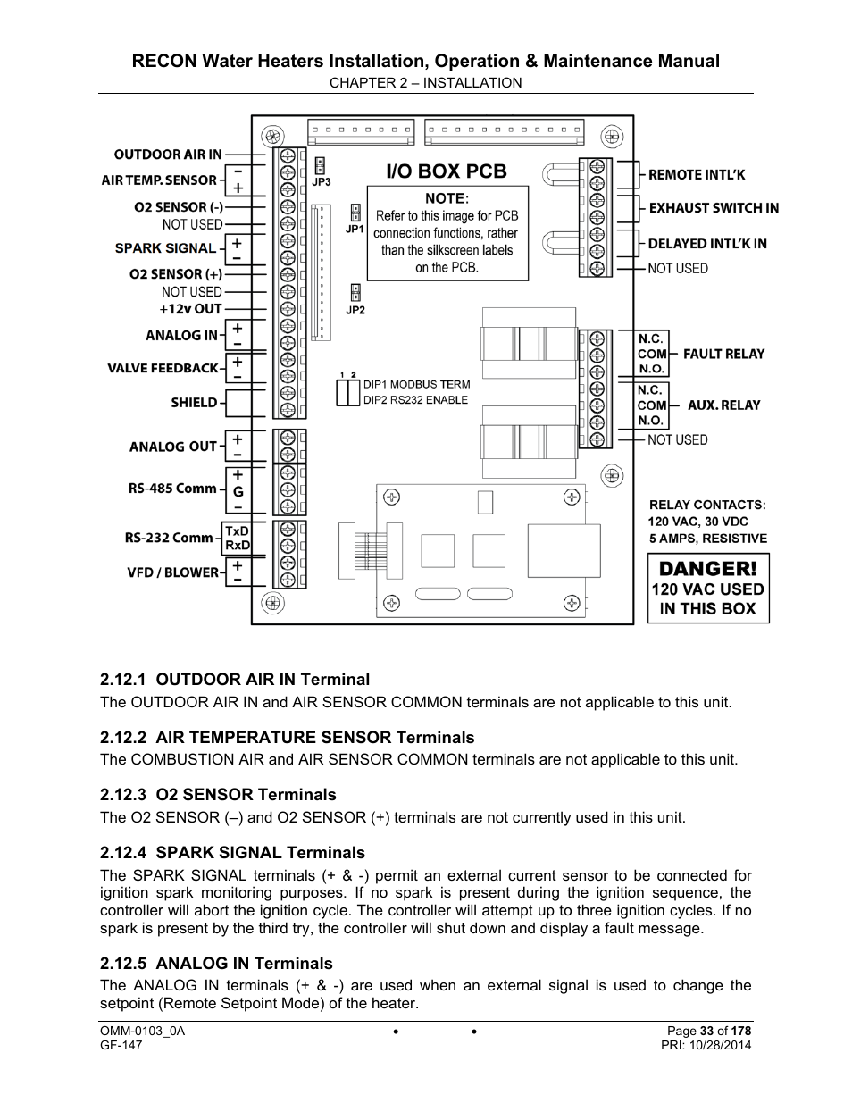 AERCO RECON 1000 User Manual | Page 33 / 178