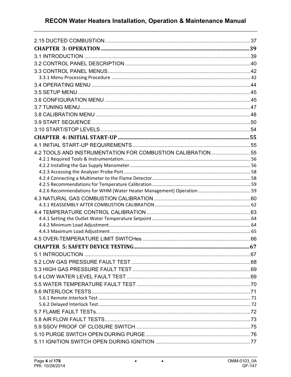 AERCO RECON 1000 User Manual | Page 4 / 178