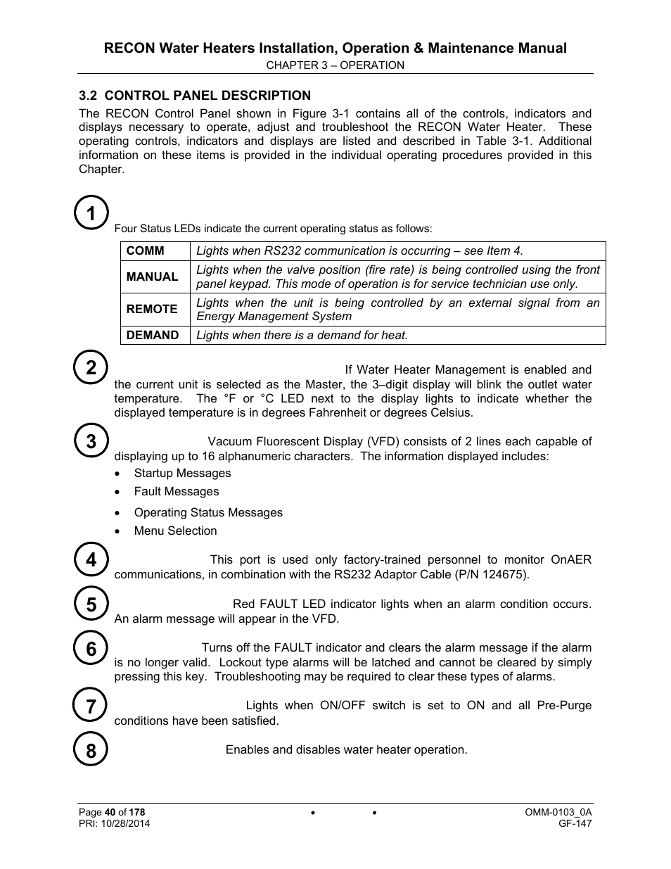 AERCO RECON 1000 User Manual | Page 40 / 178